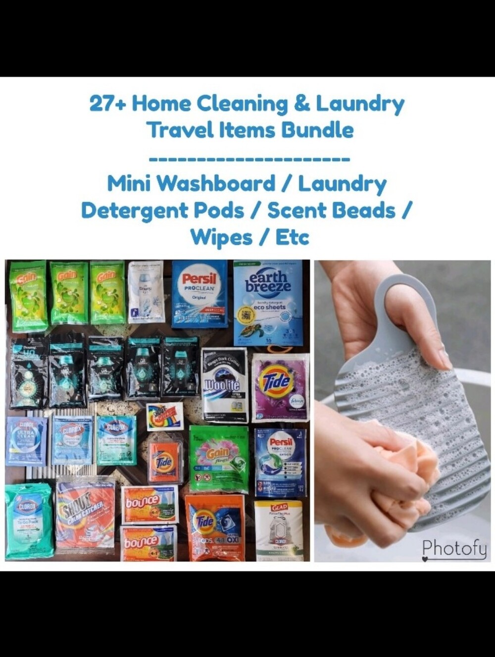 27+ Cleaning & Laundry Dorm Travel Camping Items - Laundry Detergent Pods Wipes